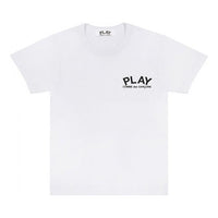 COMME des GARCONS PLAY Kawakubo Rei Alphabet Logo Printing Short Sleeve White AZ-T198-051-1