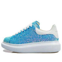 (WMNS) Alexander McQueen Oversized Sneakers Glitter Heavenly 'Blue' 558944W4T634543