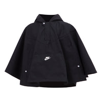 (GS) Nike Sportswear Kids Pack Loose waterproof Hooded Jacket Boy Girls Black DM8527-010