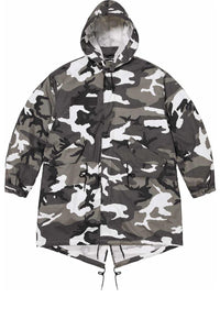 Supreme x Futura Fishtail Parka 'Black White Grey' SUP-SS24-016