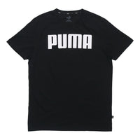 PUMA Alphabet Logo Printing Round Neck Short Sleeve Black 855151-01