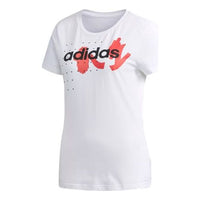 (WMNS) adidas neo FV TEE 2 Sports Round Neck Short Sleeve White EA0328