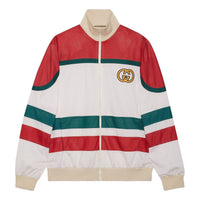 Gucci Mesh Fabric Zip Jacket 'Off White Red' 737369-XJFFK-9212