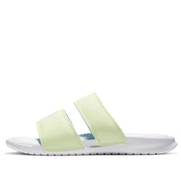 (WMNS) Nike Benassi Duo Ultra Slide White/Yellow 819717-111