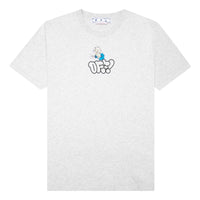 Men's Off-White SS22 Alphabet Logo Printing Round Neck Short Sleeve Version Gray T-Shirt OMAA027S22JER0120857