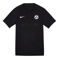 Nike x ACRONYM Crossover Fan Edition Printing Logo V neck Short Sleeve Asia Edition Black DC8809-010