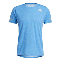 Men's adidas Elevate Train T Casual Breathable Training Sports Short Sleeve Sky Blue T-Shirt HF4204
