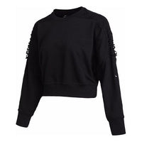 (WMNS) Nike Casual Sports Knit Training Round Neck Black Hoodie DA0449-010