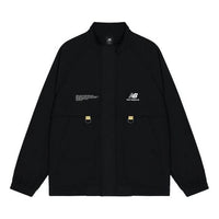 New Balance Men's New Balance Alphabet Pattern Solid Color Jacket Black AMJ13362-BK