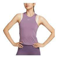 (WMNS) Nike Dri-FIT One Luxe Women's Cropped Tank Top 'Purple' FB5271-536