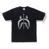 A Bathing Ape Half Zip Shark Face T-Shirt 'Black' 1G30-110-063