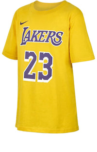 (GS) Nike NBA LeBron James Los Angeles Lakers T-shirt 'Yellow' FZ8621-728