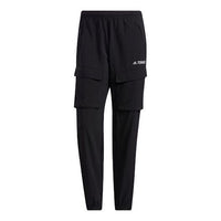 adidas Bao Pack Pants Alphabet Logo Woven Bundle Feet Sports Long Pants Black GN7590