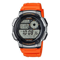 CASIO Sports Quartz Waterproof Mens Orange Analog AE-1000W-4BV