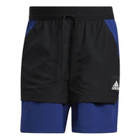 adidas Colorblock Gym Sports Shorts Blue H33615