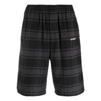 Off-White Check-Print Shorts 'Black Grey' OMCB058C99FAB0010501