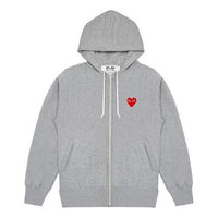 (WMNS) COMME des GARCONS PLAY Five Heats Logo Zip Hooded Jacket 'Grey' AZ-T249-051-1