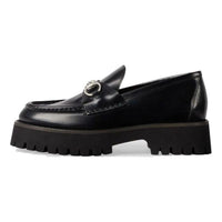 (WMNS) Gucci Rubber lug sole loafer with Horsebit 'Black Leather' 764211-DS800-1000