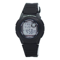 CASIO Sports Quartz Waterproof Unisex Mens Black Digital F-200W-1A