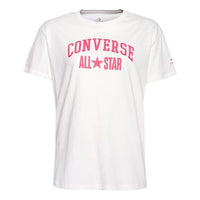 (WMNS) Converse Logo Printing Round-neck White 10017793-A03