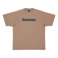 Balenciaga Caps T-shirt Boxy Fit 'Tan' 651795TNVL17761
