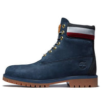 Timberland 6 Inch Heritage Cupsole Boots 'Navy Nubuck with Red' A2M59019