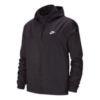Nike Running Training Woven Breathable hooded Windproof Jacket Black AR2239-010