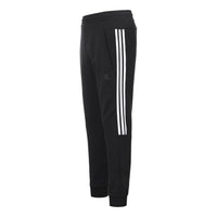 adidas Casual Sports Bundle Feet Lacing Stripe Knit Long Pants Black GP1014