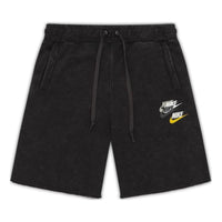 Men's Nike Printing Logo Solid Color Lacing Casual Shorts Black DV3315-010