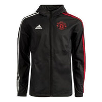 adidas Manchester United Soccer/Football Sports Jacket Black GD9007