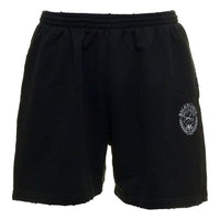 Balenciaga Logo Brushed Sweat Shorts 'Washed Black' 676137TMVA39034