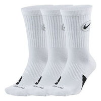 Nike Everyday Crew Basketball Sports Quick Dry Mid Tops Socks Unisex 3 Pairs White DA2123-100