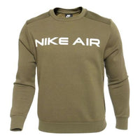Men's Nike Air Logo Printing Round Neck Pullover Long Sleeves Olive DA0220-222
