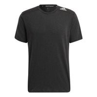 Men's adidas Sports Gym Round Neck Short Sleeve Black T-Shirt HB9204