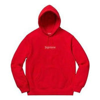 Supreme x Swarovski Box Logo Hooded Sweatshirt 'Red' SUP-SS19-959