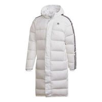 adidas originals Long Down Jkt Stay Warm Sports hooded Down Jacket White FL0008
