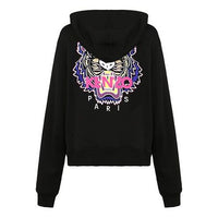 (WMNS) KENZO Embroidery Zipper Hoodie Black F962BL7214XA-99