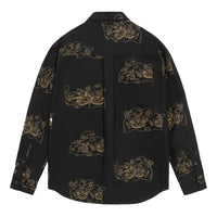 Li-Ning Gold Series Totem Full Print Loose Jacket 'Black Gold' ASHS007-2