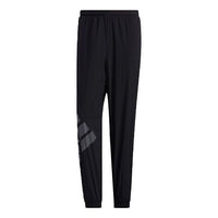 adidas Logo Alphabet Printing Colorblock Bundle Feet Sports Pants Black GN0784