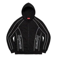 Supreme Track Paneled Zip Up Hooded Sweatshirt 'Black White' SUP-FW21-164