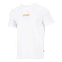 PUMA Alphabet Printing Casual Sports Short Sleeve White 847651-02