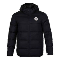 Converse Short Hooded Sports Down Warm Jacket 'Black' 10004603-A02
