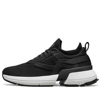 (WMNS) Skechers Split Running Shoes Black/White 133017-BLK