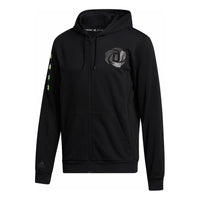 adidas Rose Fullzip Basketball Sports Long-sleeve Hooded Jacket Men Black GP6117