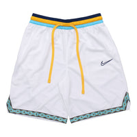 Nike DNA Contrast Color Stitching Basketball Sports Shorts White BV9447-101