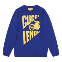 Gucci GUCCI LEMON Cotton Sweatshirt 'Blue' 681217-XJDV0-4120