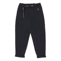 Men's Nike ACG Solid Color Splicing Belt Waterproof Breathable Athleisure Casual Sports Pants Autumn Black CV0661-010