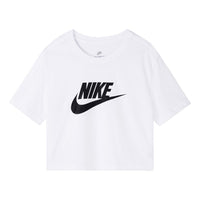 (WMNS) Nike Sportswear Essential Short Casual Crew Neck Short Sleeve T-Shirt White BV6176-100