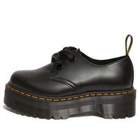 (WMNS) Dr. Martens Holly Leather Platform Shoes 'Black Buttero' 25234001