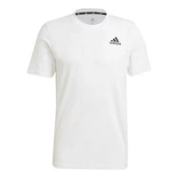 adidas Solid Color logo Sports Short Sleeve White GR0517